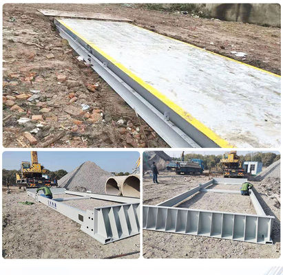 Weegbrug met een capaciteit van 80 ton en een lengte van 16 m