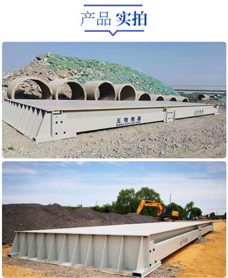 Weegbrug met een capaciteit van 80 ton en een lengte van 16 m