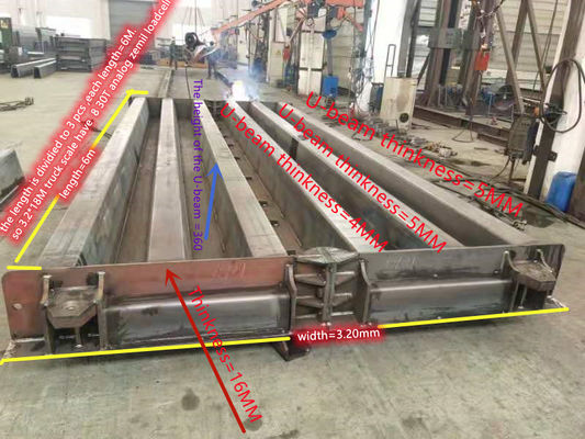 IP68-niveau Veiligheid Overbelasting 125%F.S Mobiele elektronische vrachtwagen Scale Pitless Weighbridge